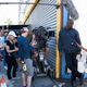 Mike Colter and Simone Missick on the set of Luke Cage.